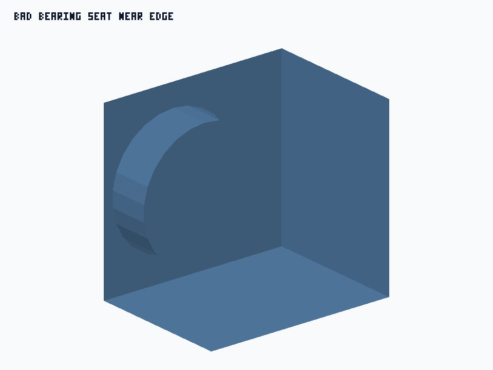 Bad Bearing Seat Near Edge generated STEP preview