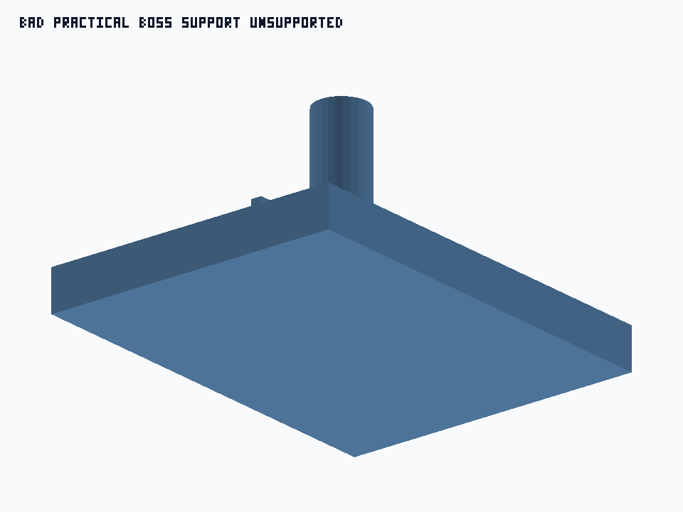 Bad Practical Boss Support Unsupported generated STEP preview