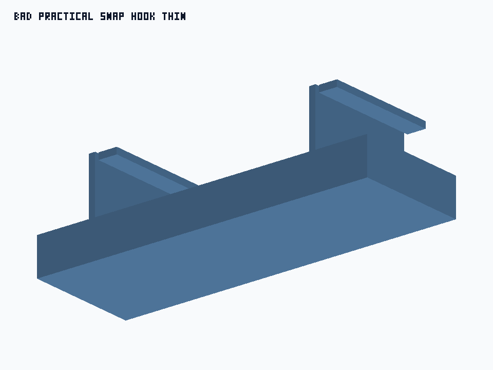 Bad Practical Snap Hook Thin generated STEP preview