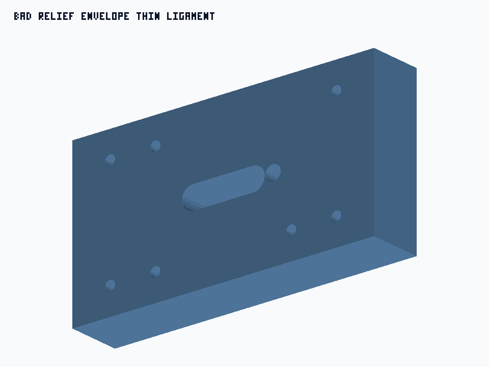 Bad Relief Envelope Thin Ligament generated STEP preview