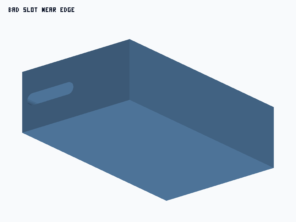 Bad Slot Near Edge generated STEP preview