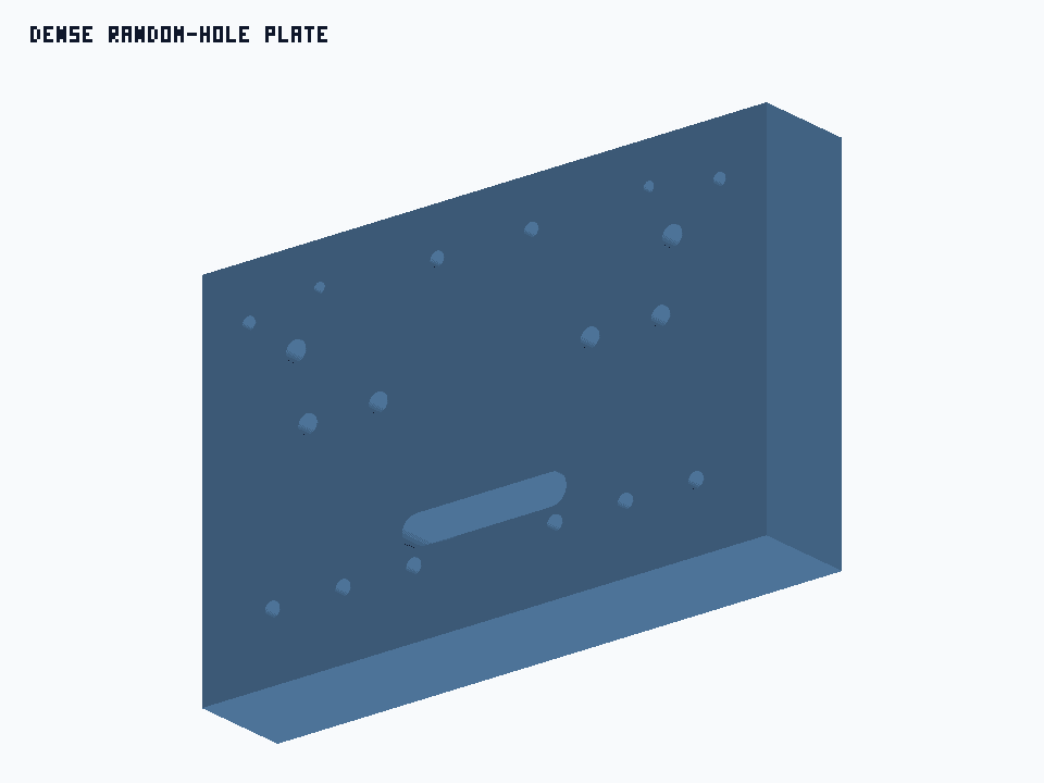 Dense Random-Hole Plate generated STEP preview