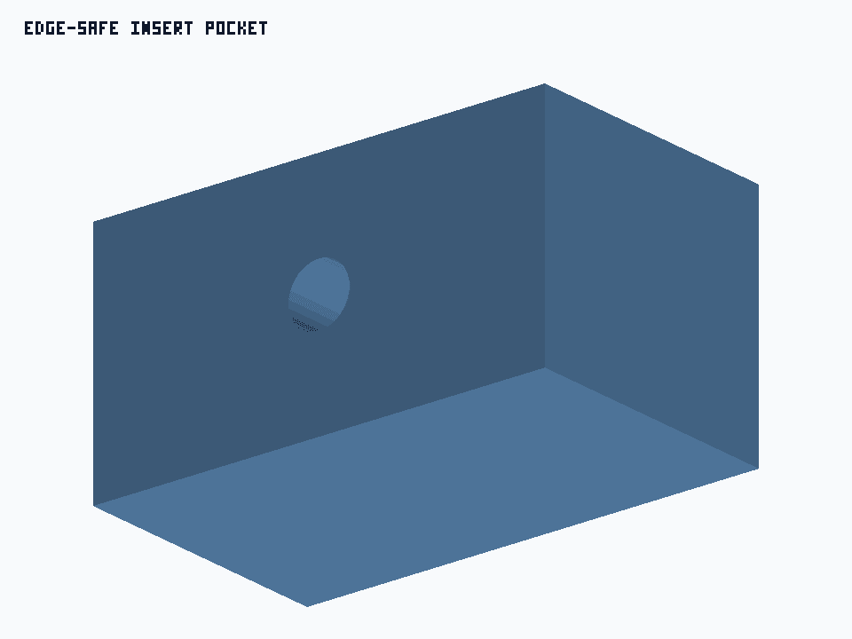 Edge-Safe Insert Pocket generated STEP preview