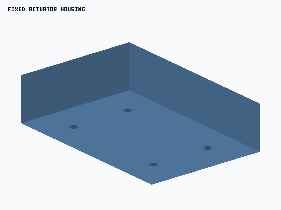 Fixed Actuator Housing generated STEP preview