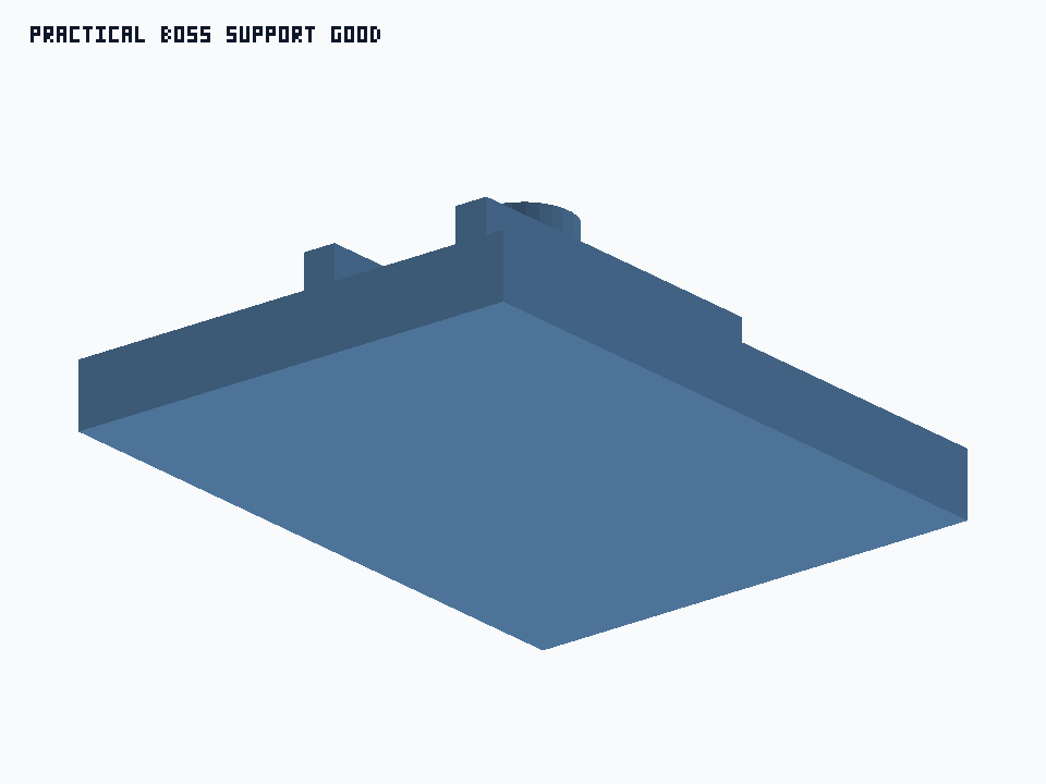 Practical Boss Support Good generated STEP preview