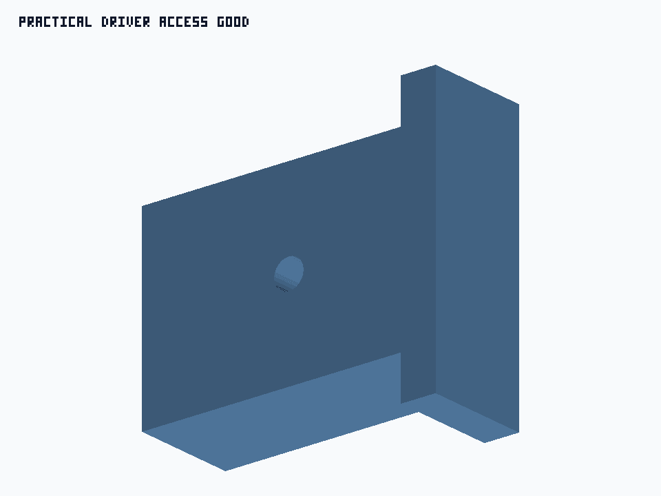 Practical Driver Access Good generated STEP preview