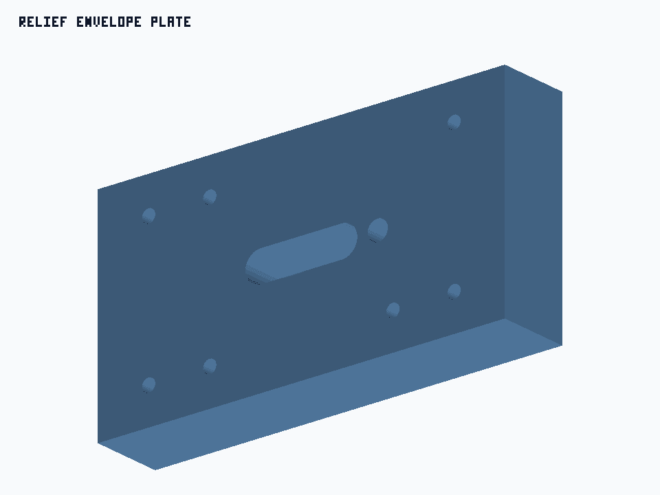 Relief Envelope Plate generated STEP preview